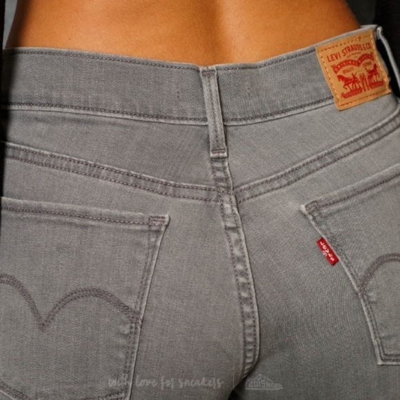 Levi's Wedgie Straight Gray Jeans Size 25 - Picture 8 of 10